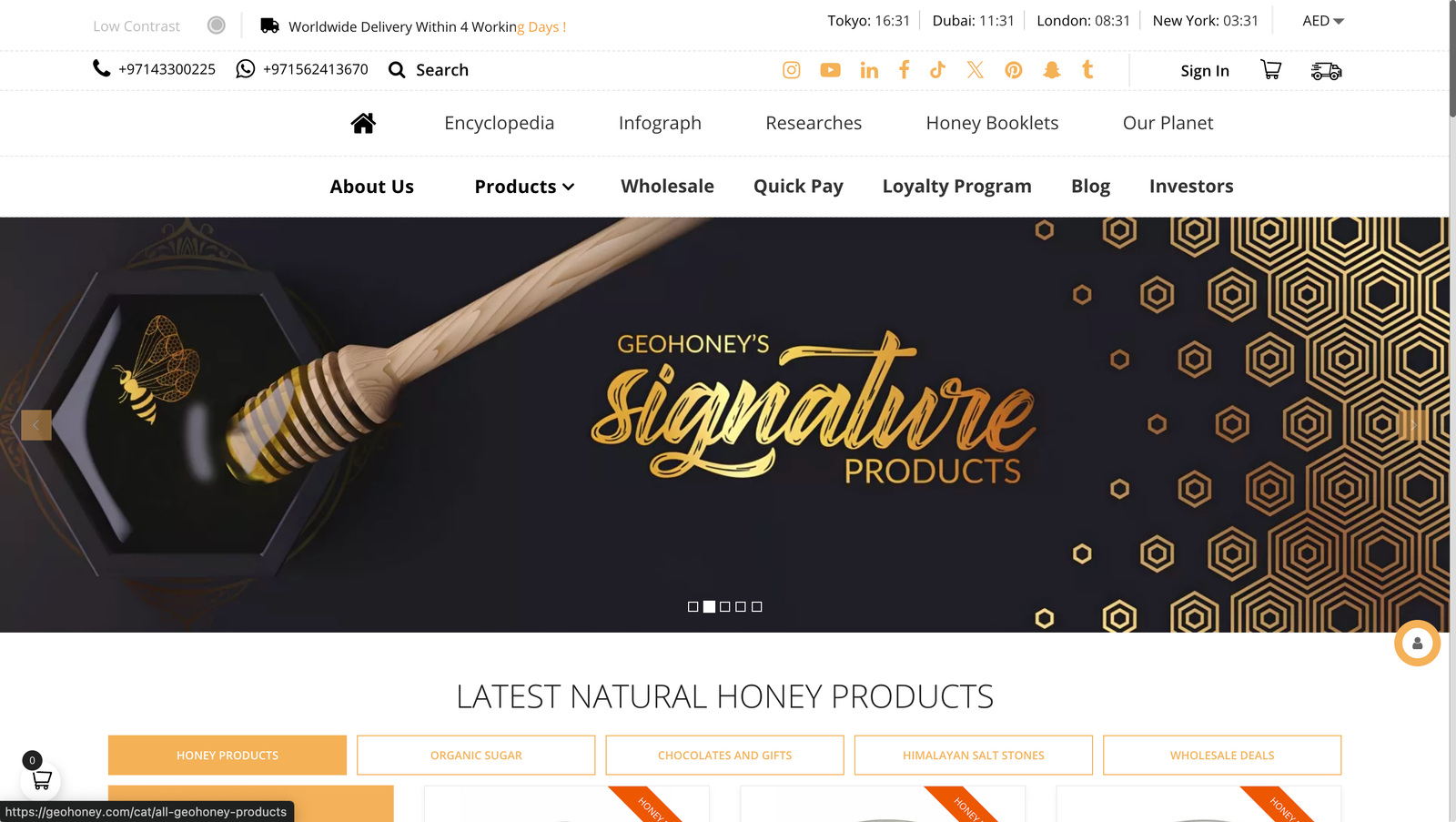 Geohoney storefront screenshot